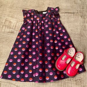 Gymboree Navy and Pink Dot Dress - 2T